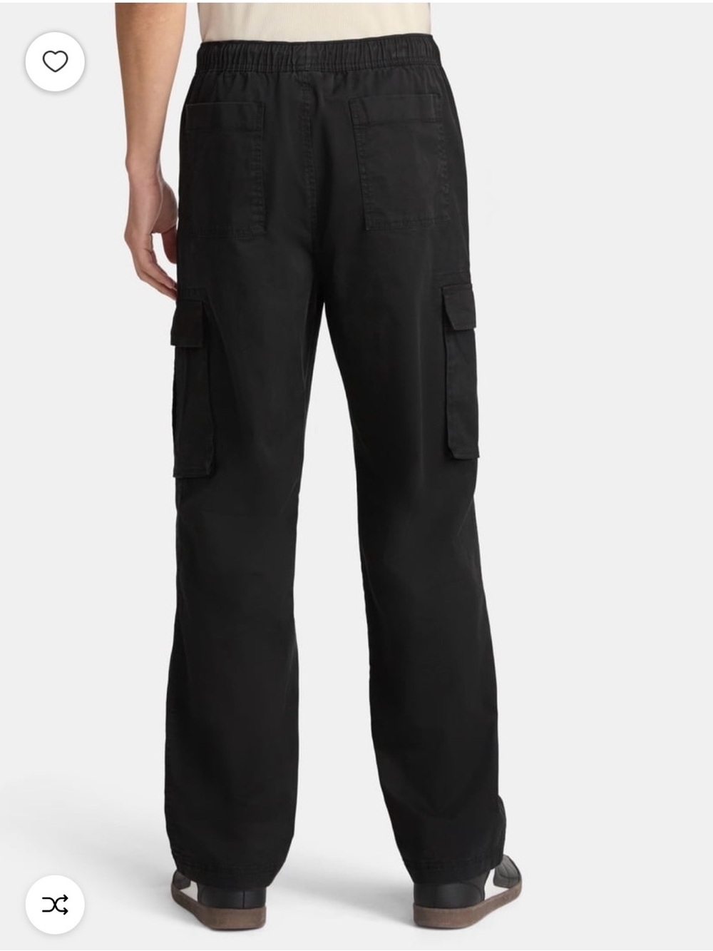 Men's Black Cargo Pants - Casual Utility Pants - Picture 3 of 5